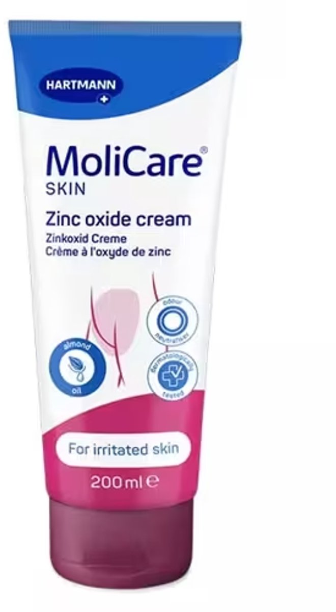 Molicare Huidcrème met Zinkoxide - 200 ml - 1 fles van 200 ml