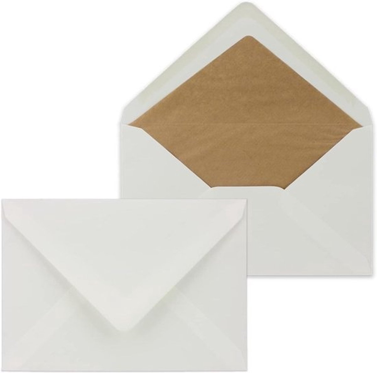 Enveloppen C5 - Zakelijke enveloppen - Post versturen - Gevoerd met tissuepapier - 50 stuks - Natuurlijk wit