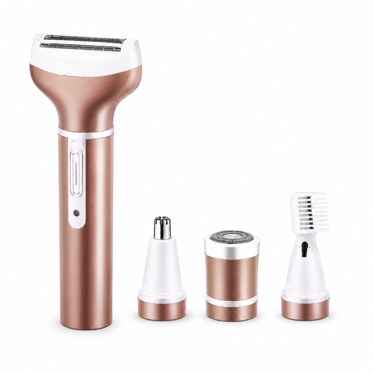 Bol.com Smart-Tech® Ladyshave 4-in-1 - Scheerapparaat voor Vrouwen - Oplaadbaar - Gezicht, Bikinilijn, Wenkbrauw, Neus & Oor - R... aanbieding