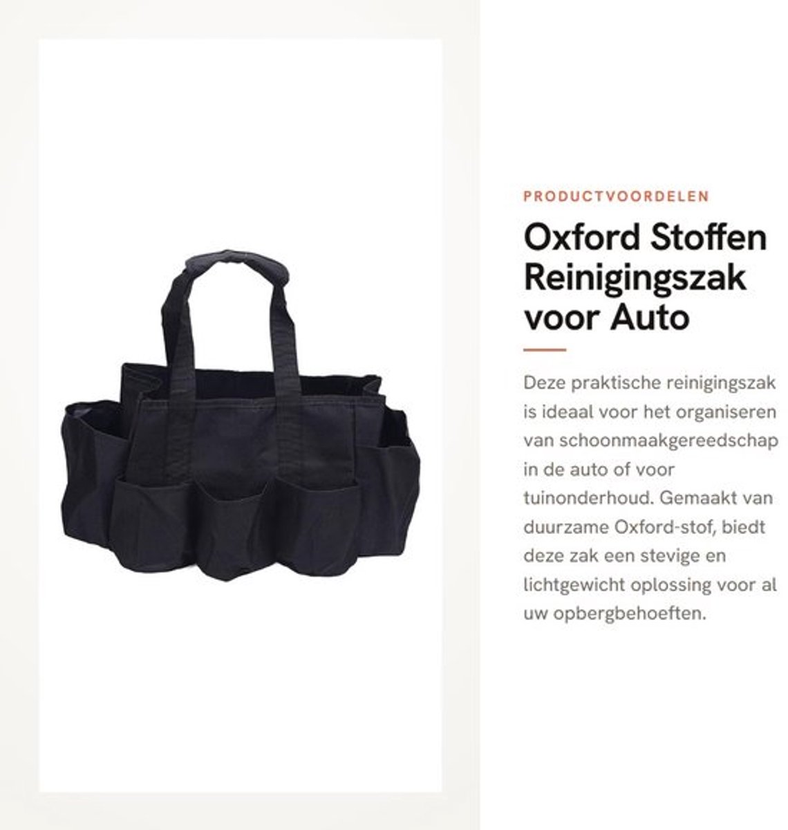 Dailygoods- Reinigingszak Duurzaam - Opbergzak - Multifunctioneel - Auto Organizer