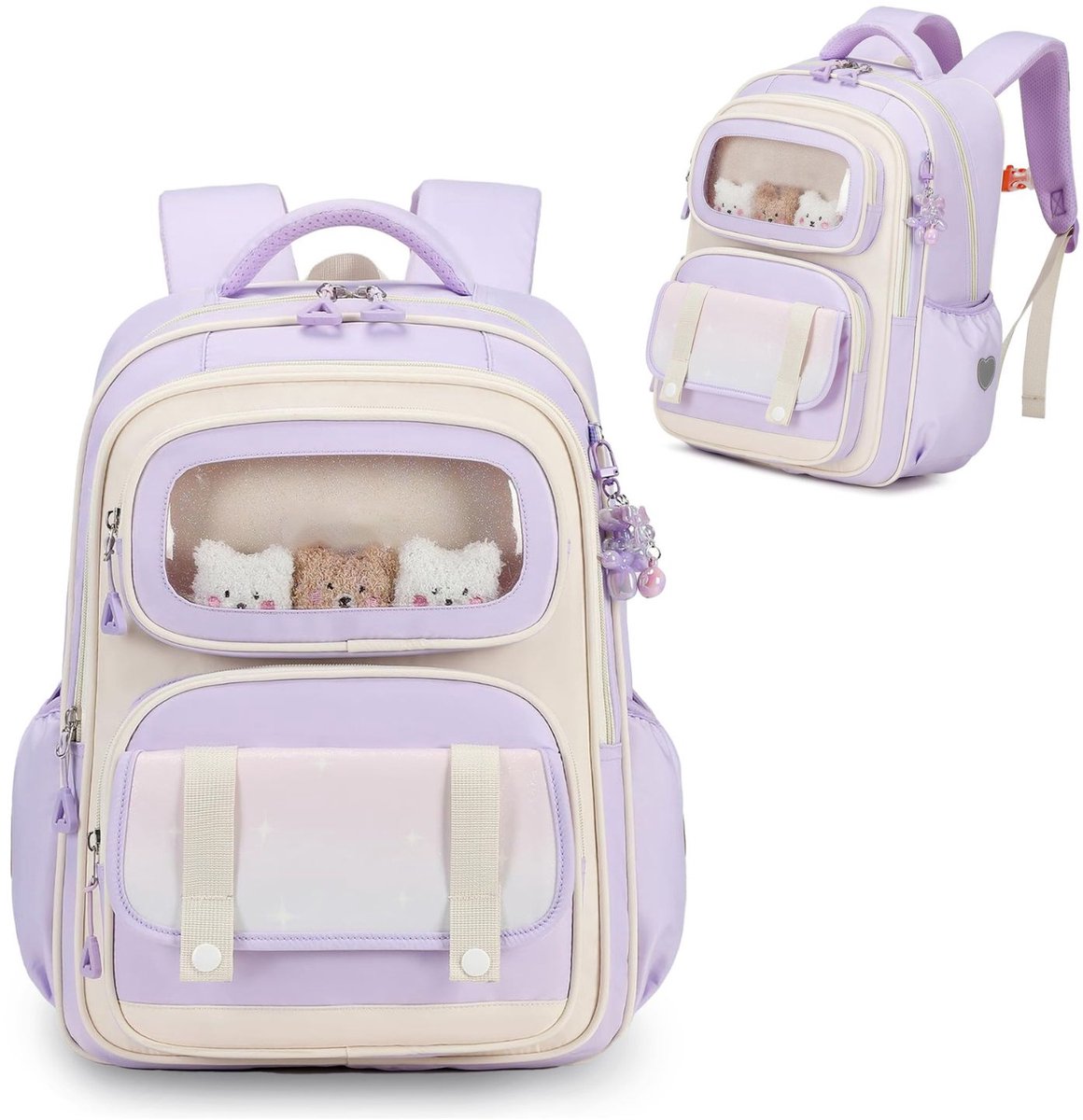 Zolvano® Boekentas Meisjes Lagere School - Schooltas Eersteleerjaar Groot-Paars