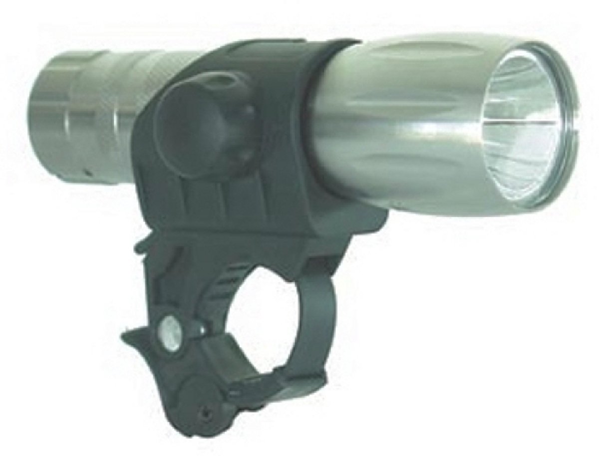 IKZI Fietskoplamp 1 LED 1 Watt – Aluminium – Batterij – Fietsverlichting