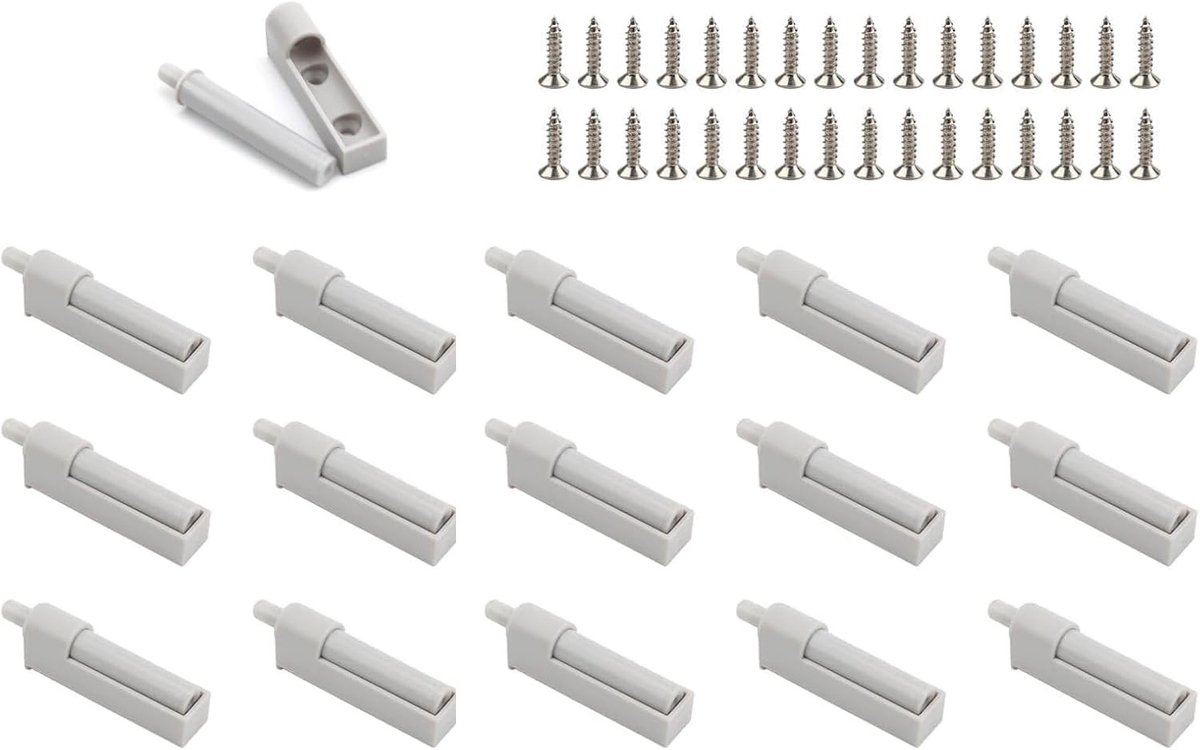 16-delige set zachte sluiting deurdempers met rubberen tips voor kasten en lades