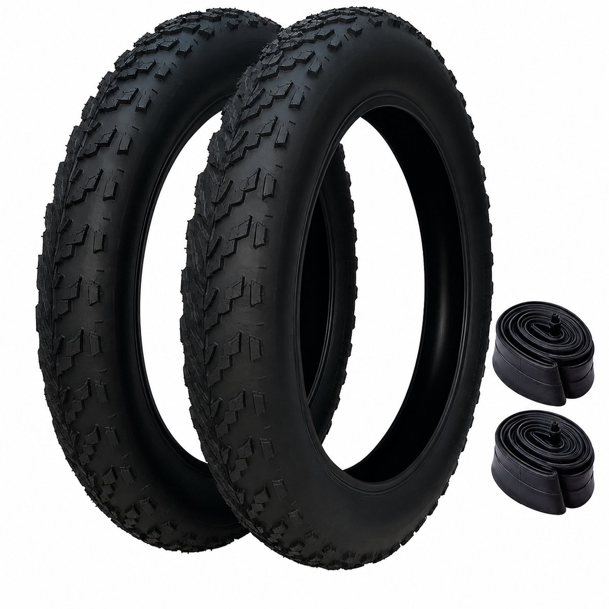 Fatbike Banden 20 x 4.0 Inch – Set van 2 Buitenbanden – Inclusief 2 Binnenbanden – ETRTO 100-406