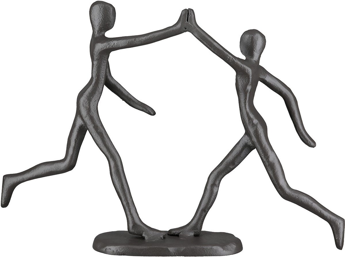 Gilde Handwerk - Beeld - Sculptuur - High Five - Metaal - Metaal - 4.5x22x16cm - Decoratie