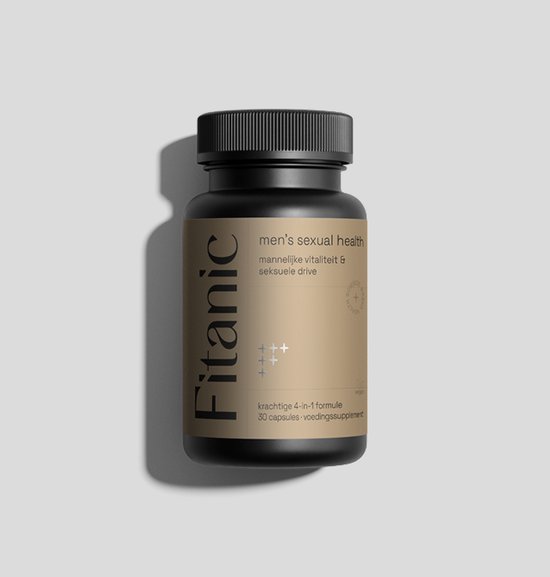 Fitanic: mannen vitality & seksuele drive. Krachtige 4-in-1 formule, 30 capsules voedingssupplement.