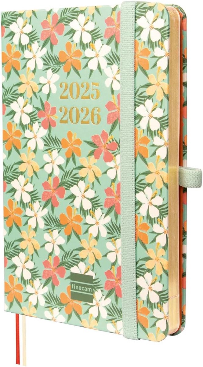 Schoolagenda a4 formaat 2026/2027 - Horizontale weekweergave - 18 maanden juli 2025 tot december 2026 - Kartonnen kaft met coating - Voor internationale gebruikers