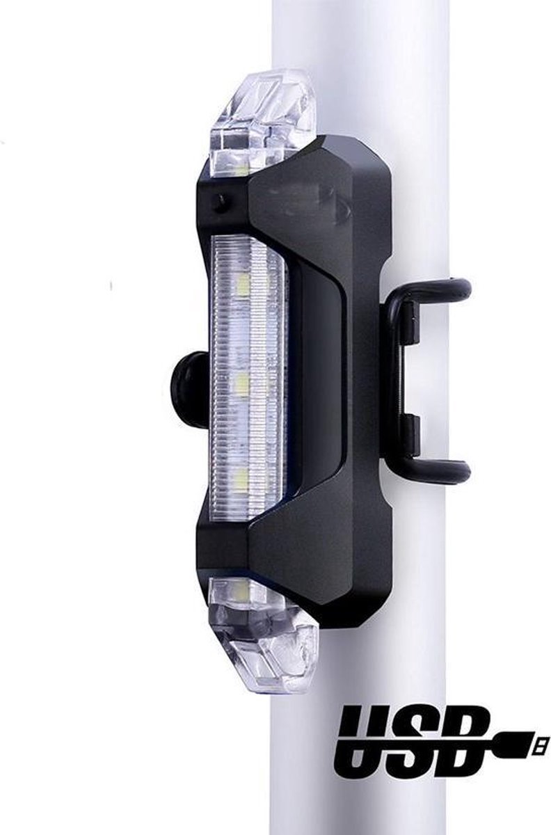 FIETS LED VOORLICHT | KOPLAMP | VERLICHTING | LICHT | USB OPLAADBAAR - WIT