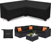 BOTC Tuinbank Beschermhoes - Premium 420D - L-vorm - 300x300x70cm - Zwart