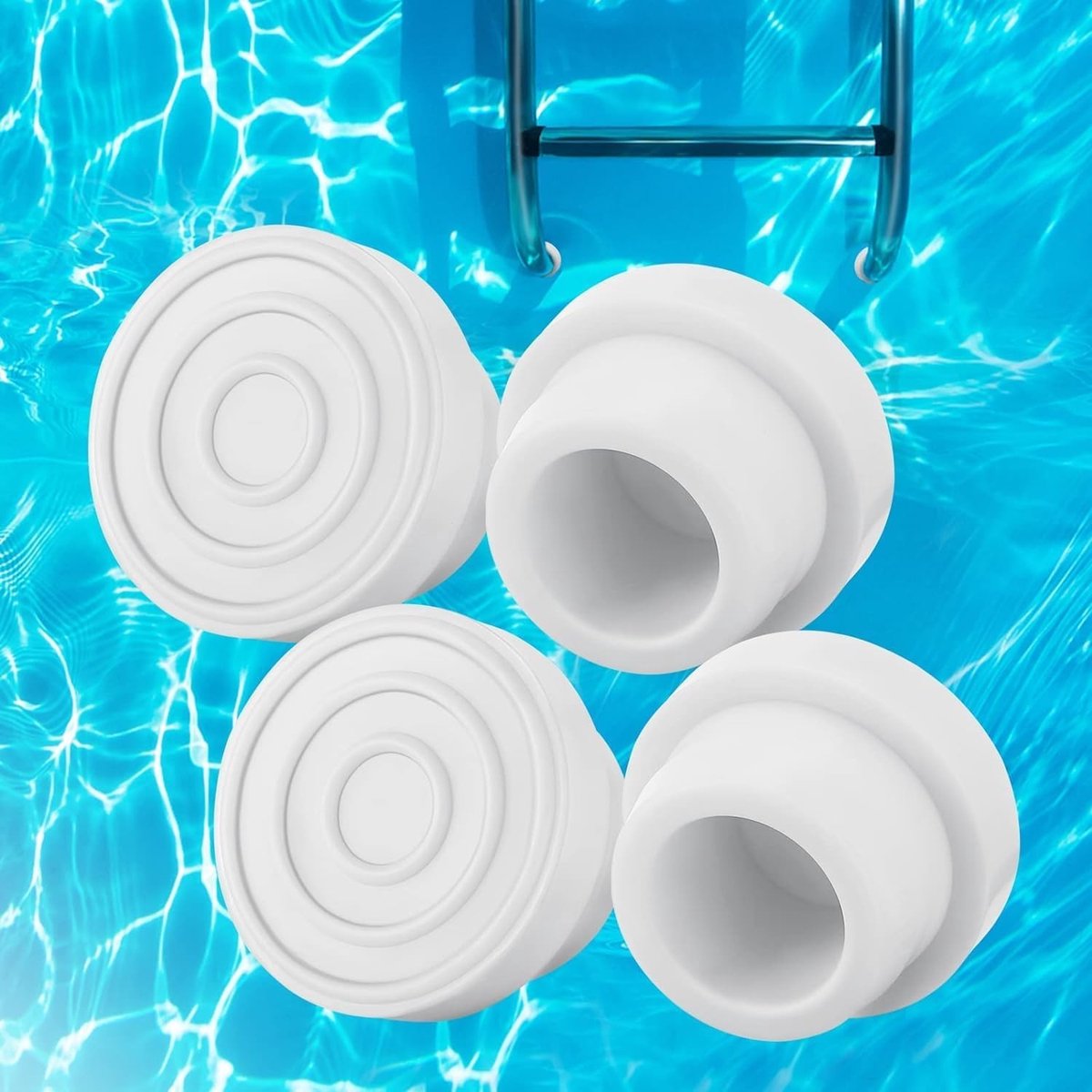 Set van 4 Rubber Bumpers voor Zwembadladder - Antislip Bescherming voor Veiligheid en Stabiliteit