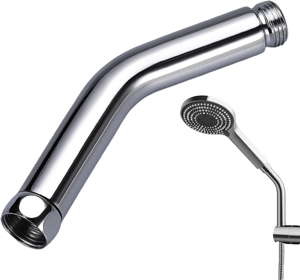Verlengbuis voor Douchekop van 15 cm van 304 RVS, G1/2 Draad, Handdouche Verlengstuk voor Badkamer, Doucheaccessoires en Badkameraccessoires