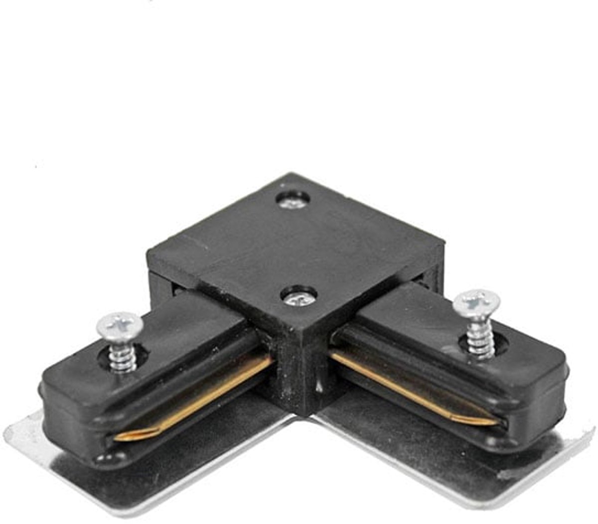 Spanningsrail Doorverbinder - Hoek L Koppeling - 1 Fase - Zwart