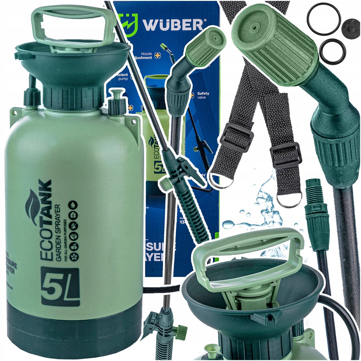 Wuber Handmatige Drukspuit 5L - Efficiënt en Veelzijdig