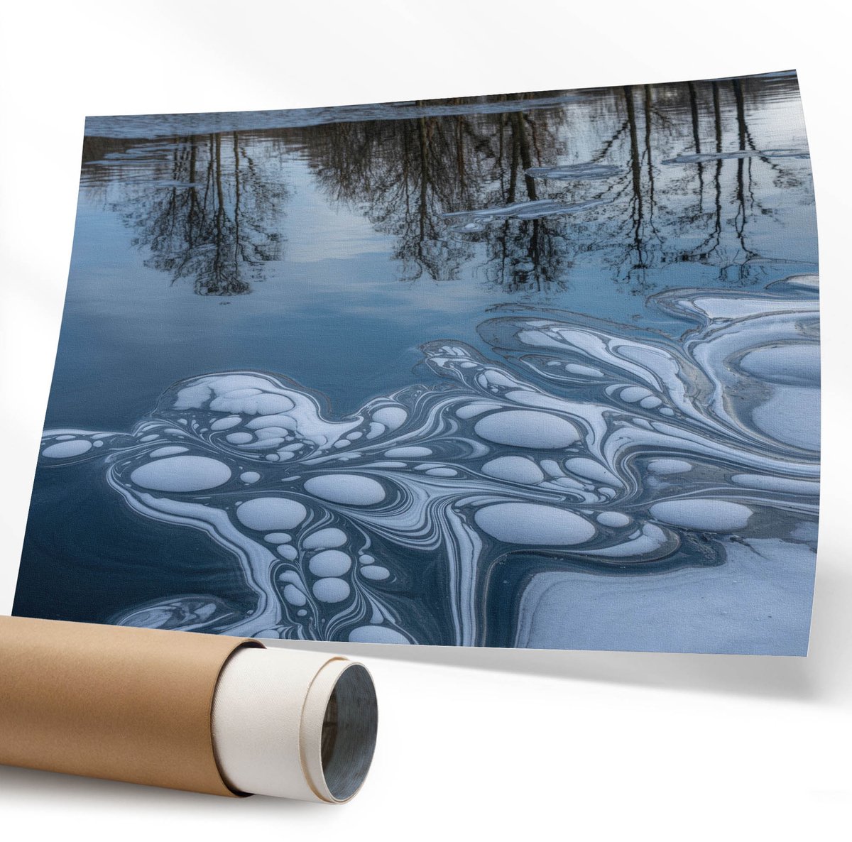 Coloray Canvas Poster Polycanvas - Ufo-Poster, Illustratie - 594 x 840 mm - Blauw Poster - Rechthoek - Decoratieve poster - Kantoor - Popcultuur