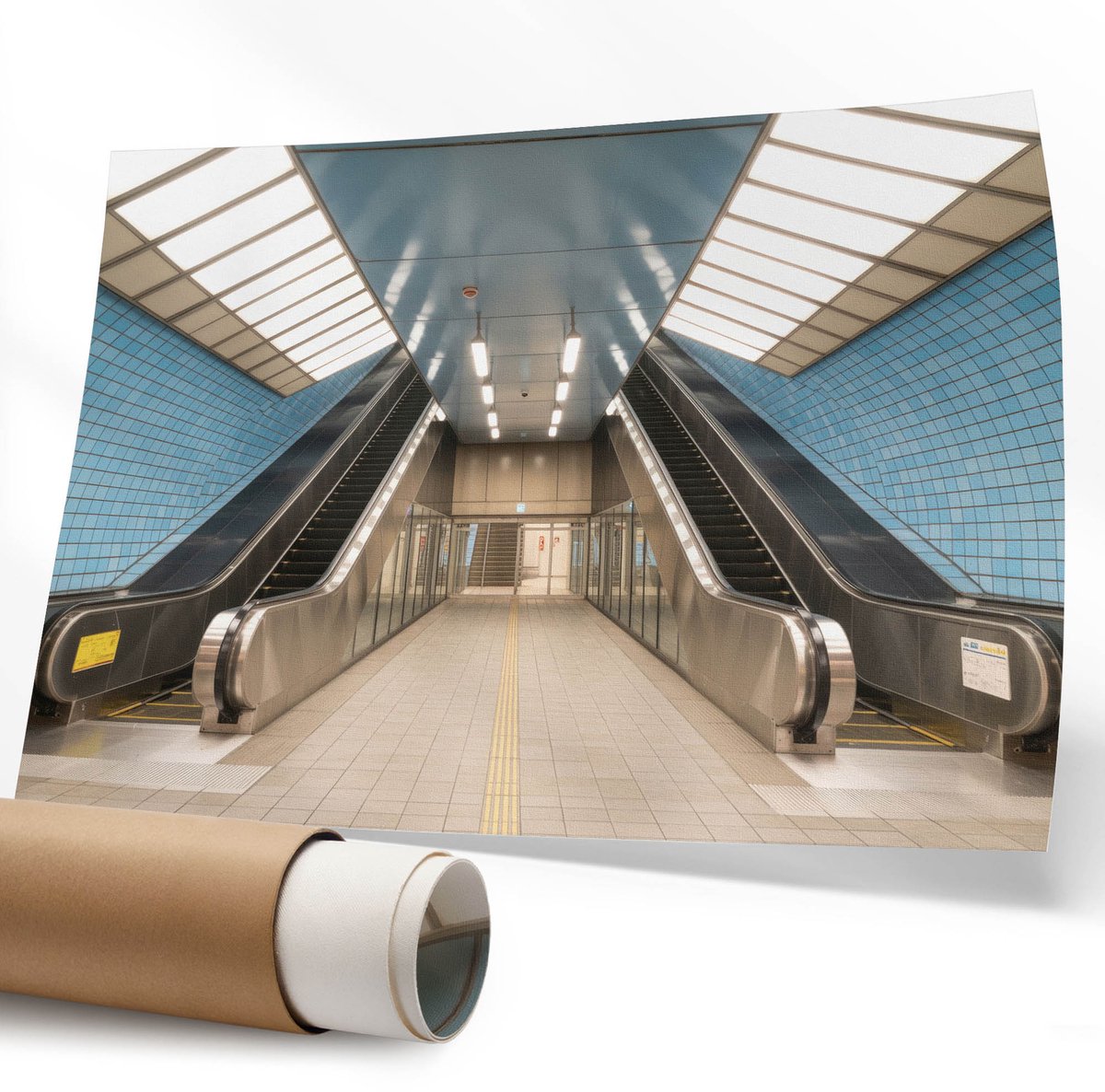 Coloray Polycanvas Poster - Alienmasker, Illustratie - 594 x 840 mm - Groen Wanddecoratie - Rechthoek - Kunstposter - Slaapkamer - Popcultuur