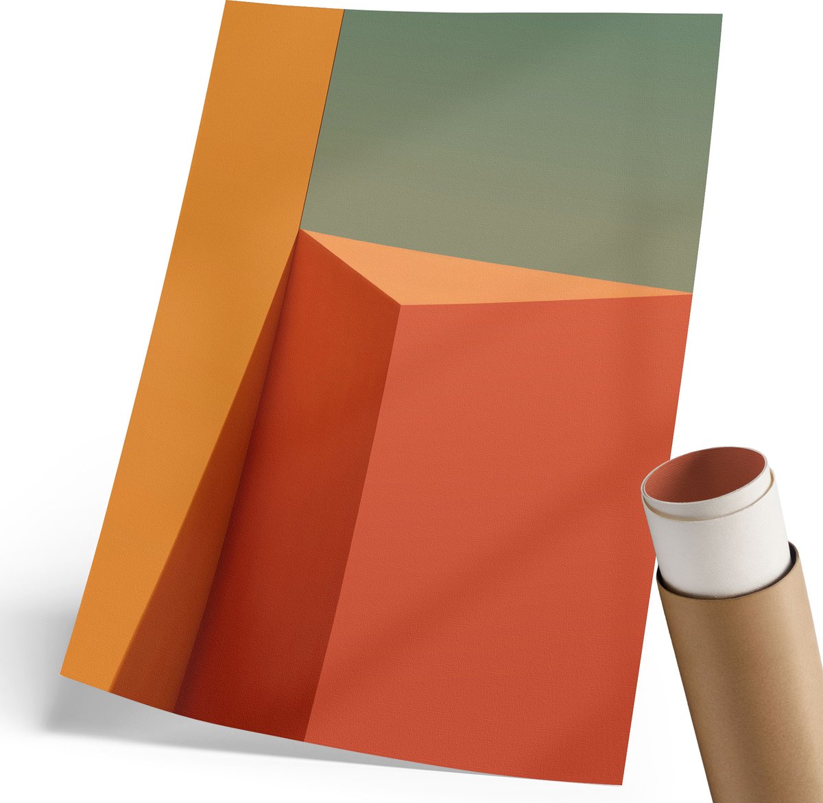 Coloray Polycanvas Poster - Kleurrijke Droom, Illustratie - 420 x 594 mm - Groen Kunst - Rechthoek - Wandkunst - Woonkamer, Slaapkamer, Kantoor - Modern