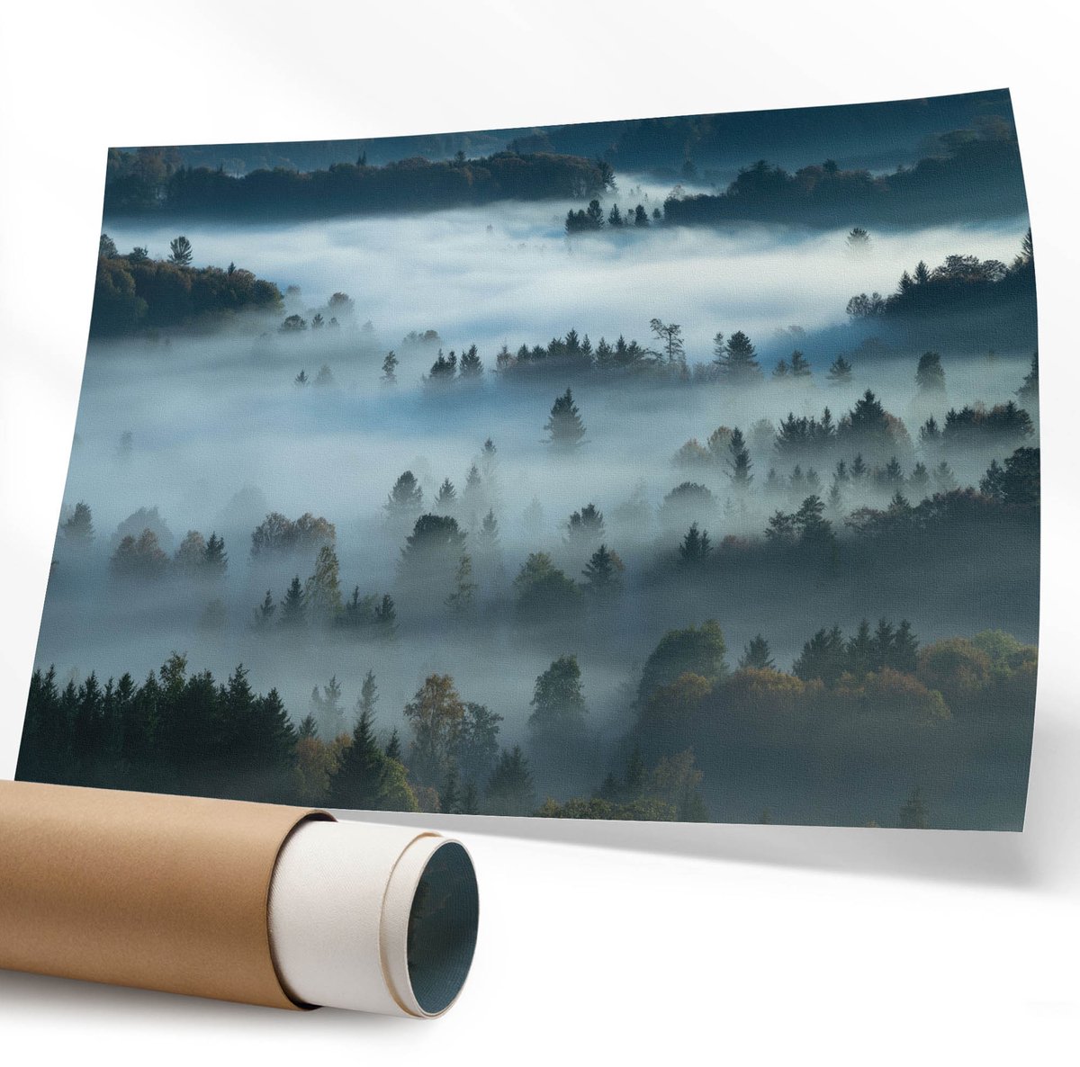Coloray Polycanvas Wandposter - Herfstlandschap, Fotografie - 594 x 840 mm - Oranje Wandposter - Rechthoek - Canvasposter - Woonkamer - Rustiek