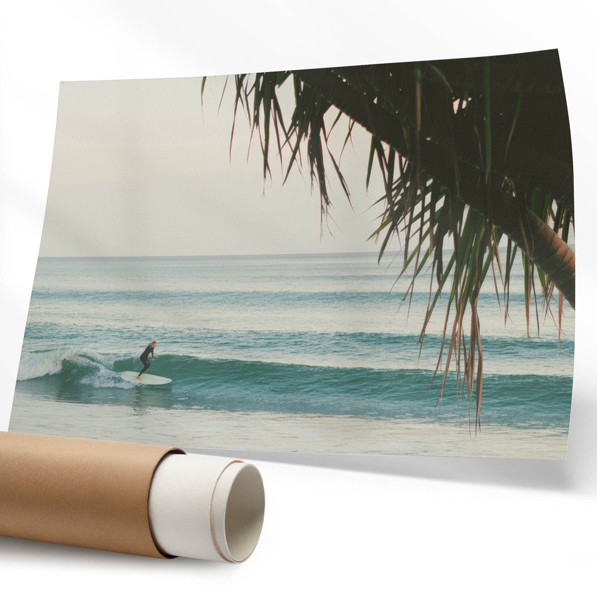 Coloray Polycanvas Wandposter - Winterauto, Fotografie - 594 x 840 mm - Blauw Design - Rechthoek - Canvasposter - Woonkamer - Vintage