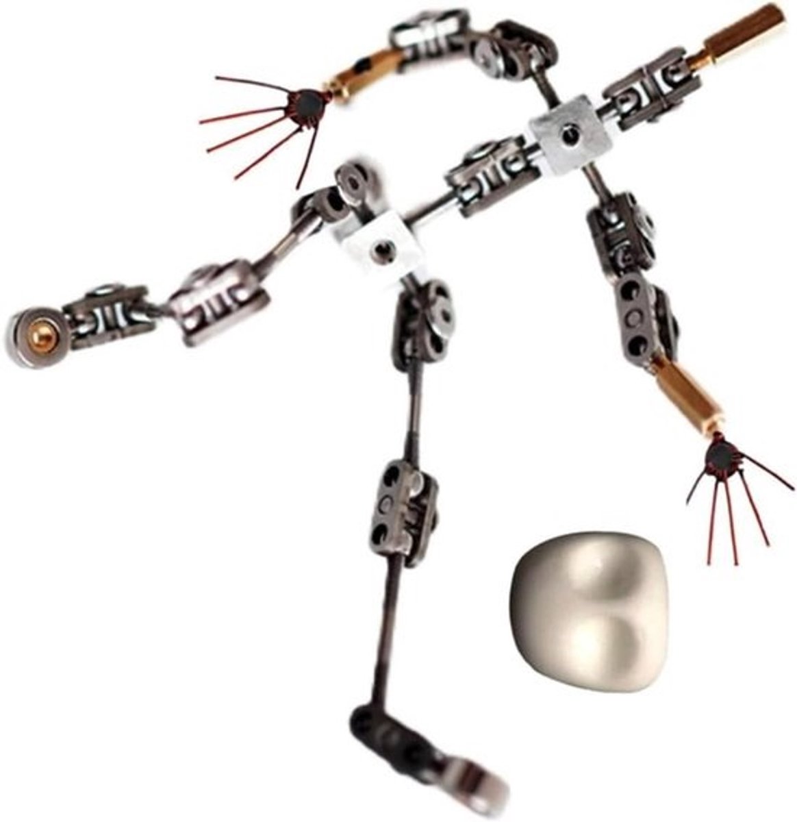 Stop Motion Armatuur Kit - Poppen Skelet - Animatie Maken - Roestvrij Staal - 20 cm - Metaal