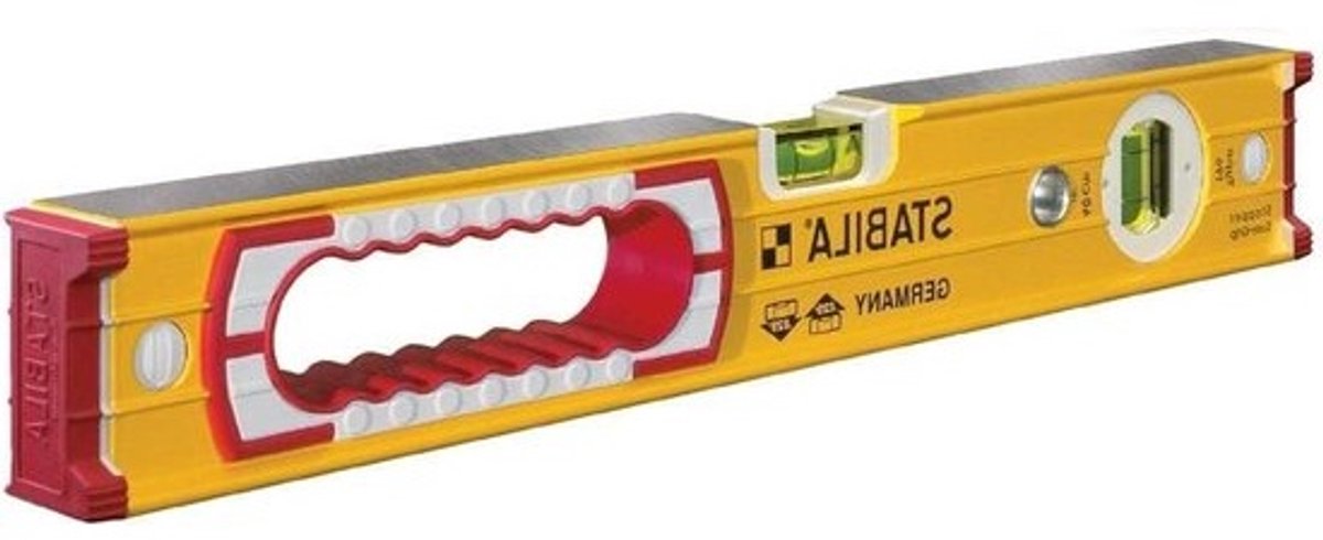 Builders Niveau - Waterpas Professioneel - Muren Uitlijnen - Sterk Aluminium Frame - 16 Inch - Meerkleurig