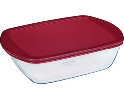 Pyrex Cook&Store voorraadbakken set, kommen met deksels, borosilicaatglas, ovenschaal