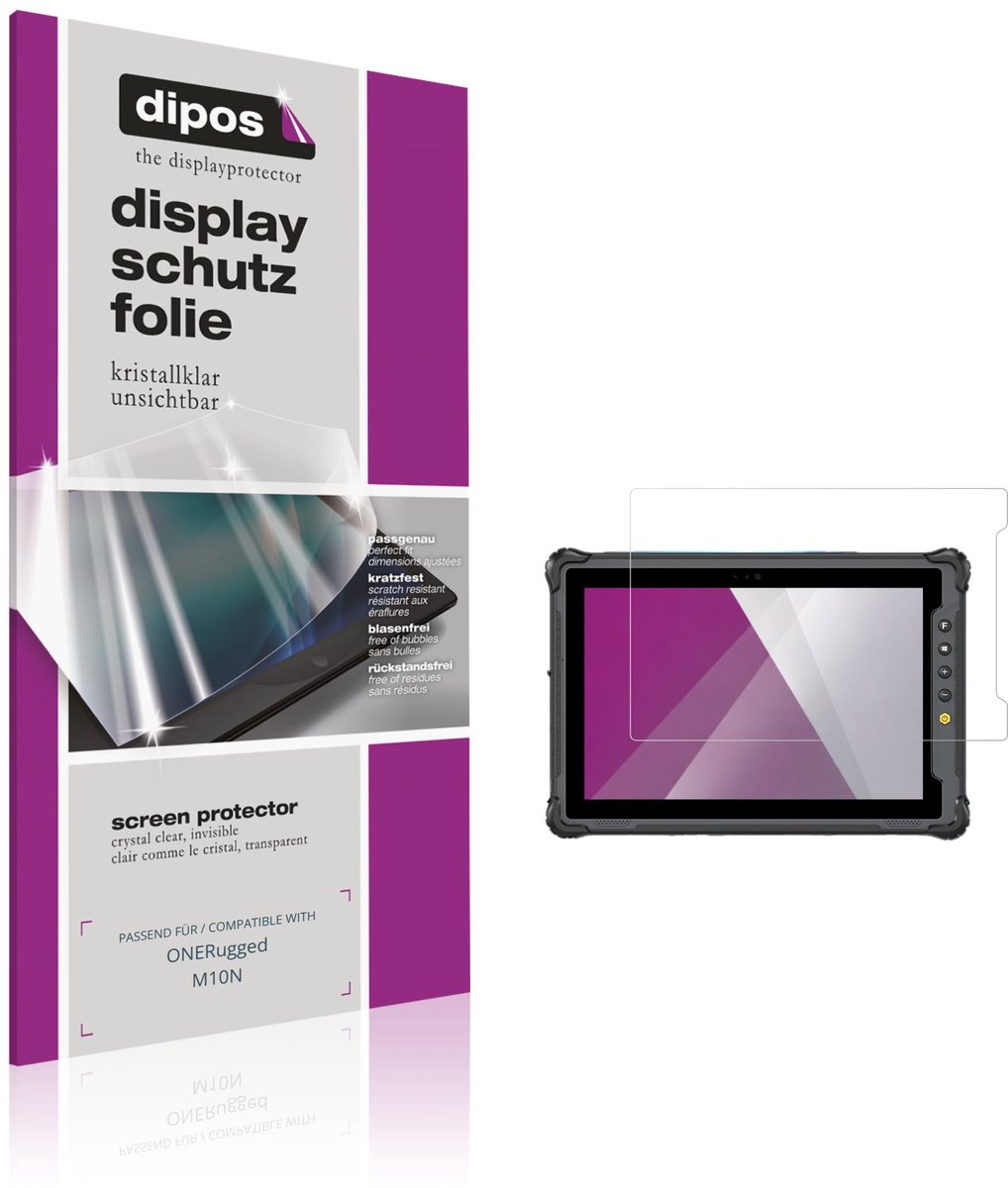 dipos – 2x Beschermfolie geschikt voor ONERugged M10N | Krasbestendige & heldere Screenprotector Ultra-Thin