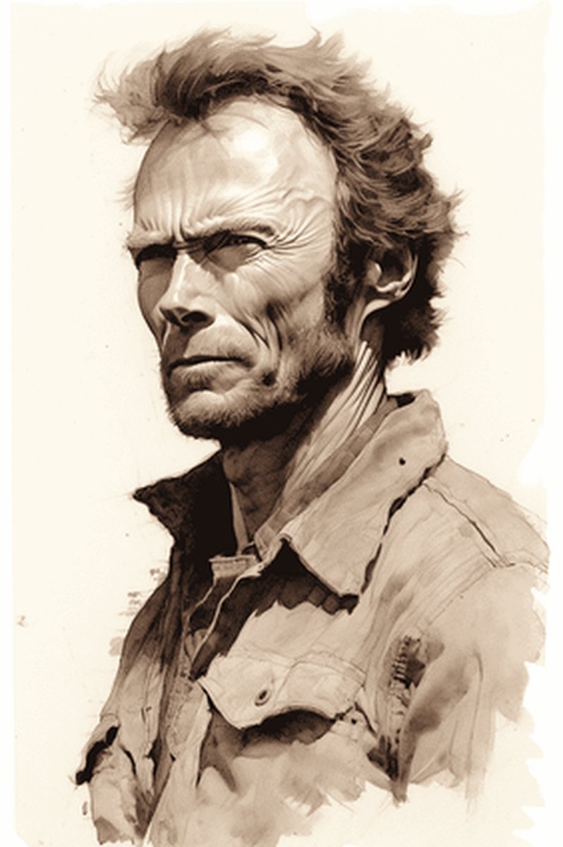 Clint Eastwood Poster - Dirty Harry - Cowboy - Film - posters - formaat 70x100cm - L521