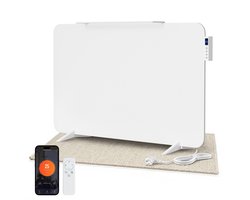 Infrarood Paneel 800W Wit, Wand en Vrijstaand Verwarming met WiFi App en Handdoekhouder