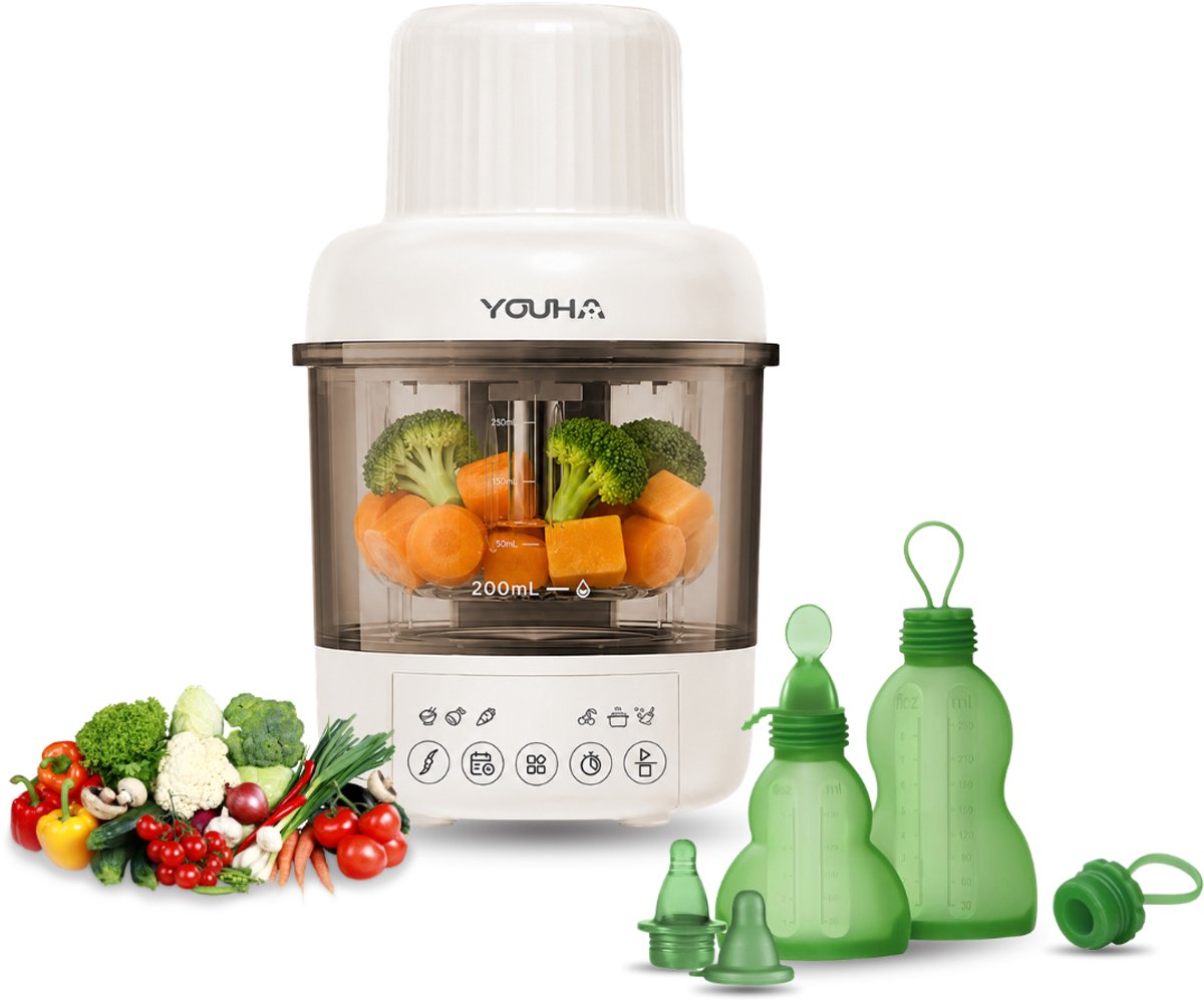 Babyvoeding Starterspakket – Baby Food Maker PRO + Siliconen Bewaarzakjes