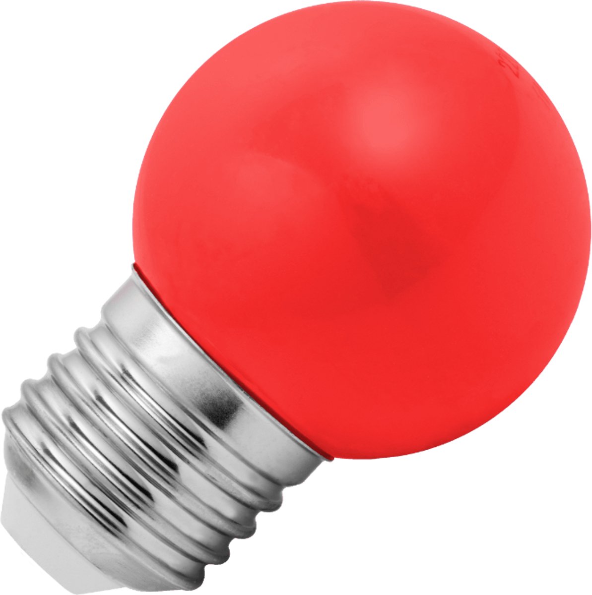 Lighto | LED lamp | Grote fitting E27 | Rood | Kogellamp | 45mm | 1.5W | Dimbaar | Geschikt voor prikkabel
