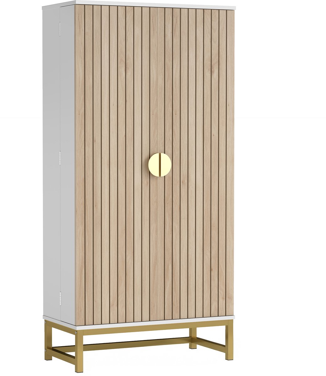 Multifunctionele kast - voorraadkast - opbergkast met 6 verstelbare planken - keukenkast voor de eetkamer