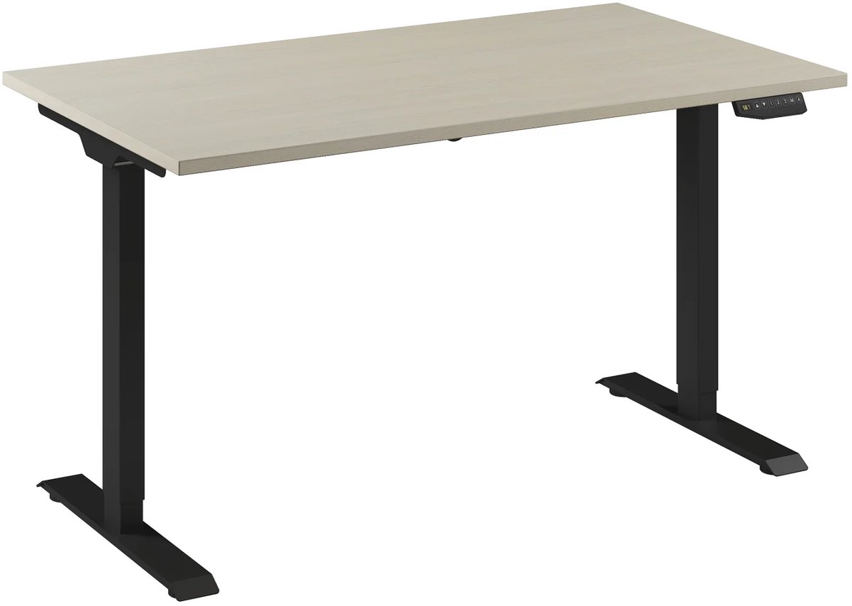 Bureau Adjust 1 Plus QA 140x80 Zwart/Ahorn