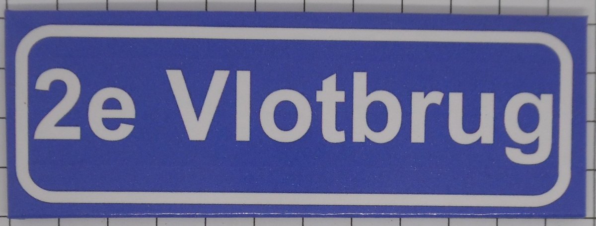 Souv© - koelkast magneet - plaatsnaam bord - kombord - souvenir - koelkastmagneetje - relatiegeschenk 2e Vlotbrug