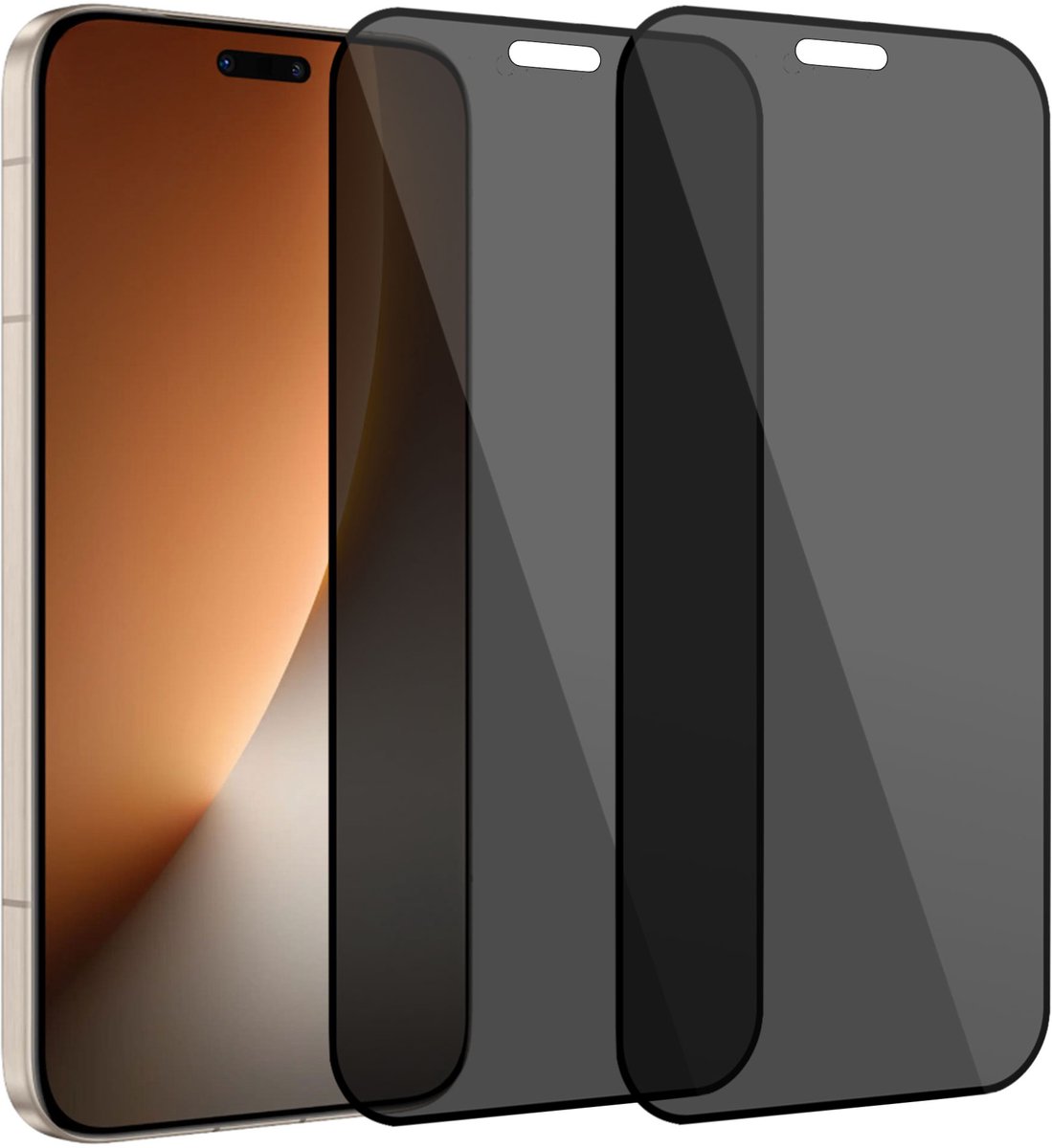 2x Privacy Screenprotector geschikt voor Honor Magic 8 Pro - Anti Inkijk - Gehard Glas geschikt voor Honor Magic 8 Pro