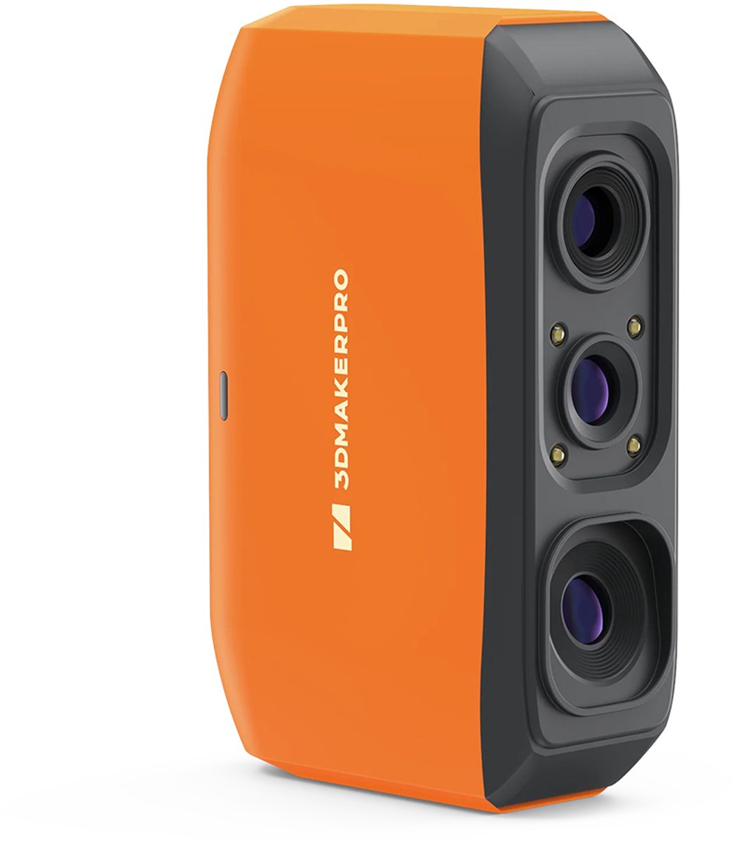 3DMakerpro Fox 3D-scanner, AI-visuele tracking, 0,07 mm nauwkeurigheid, 0,10 mm resolutie, NIR-lichtbron, markerloos scannen, 10 fps framesnelheid, compatibel met Windows/macOS/Android/iOS