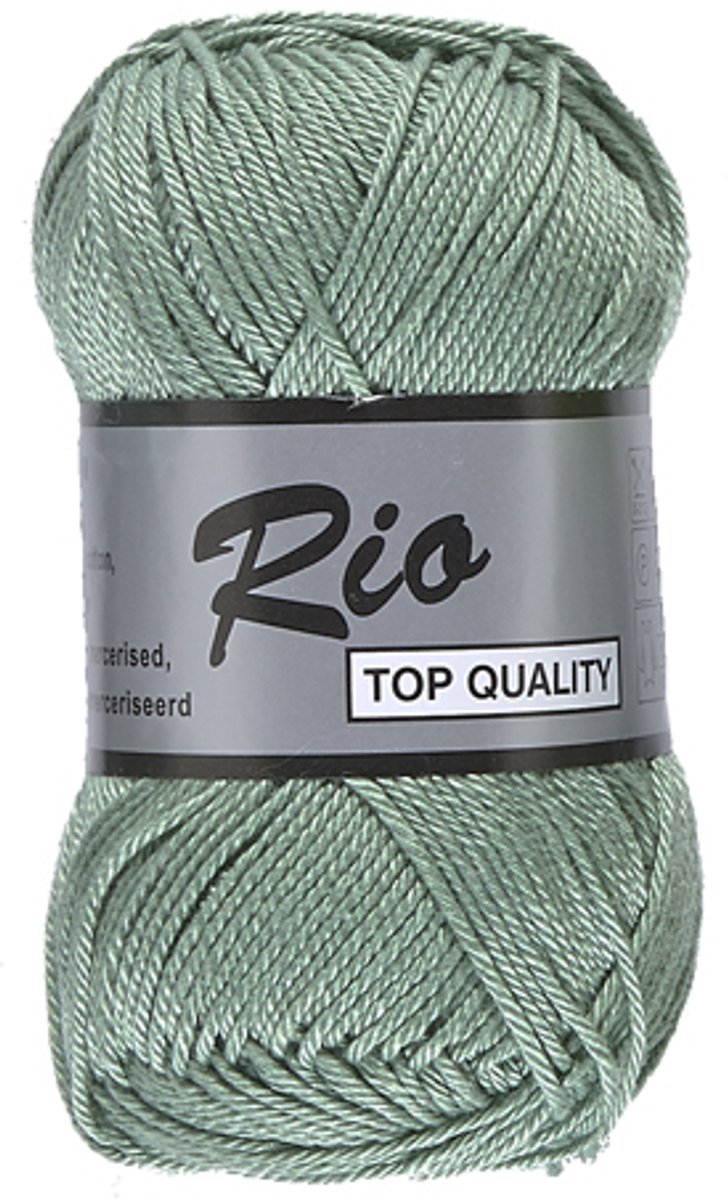 Lammy yarns Rio katoen garen - vintage groen (375) - 5 bollen