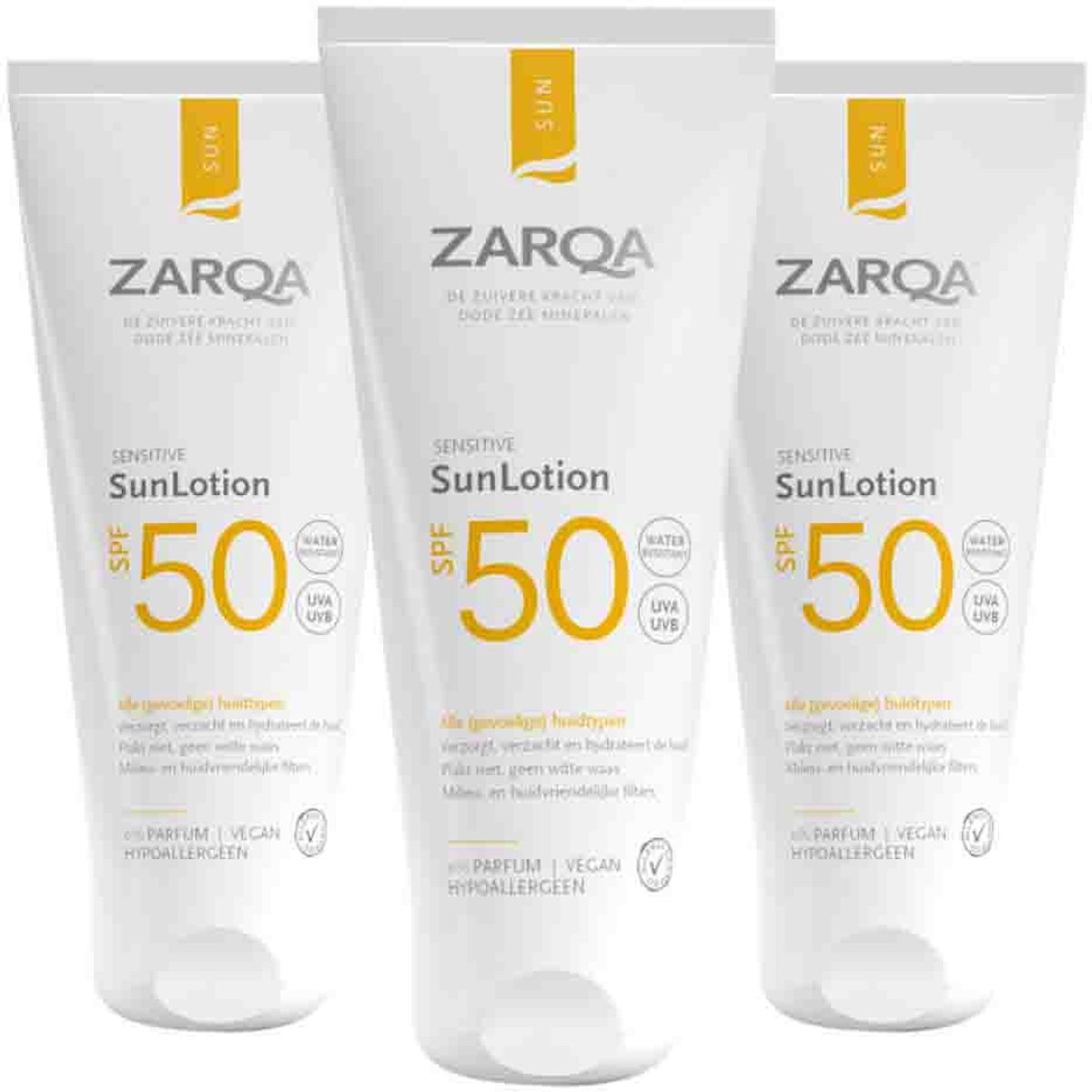 Zarqa - Sun SunLotion SPF 50 - 3 x 200 ml - Voordeelverpakking