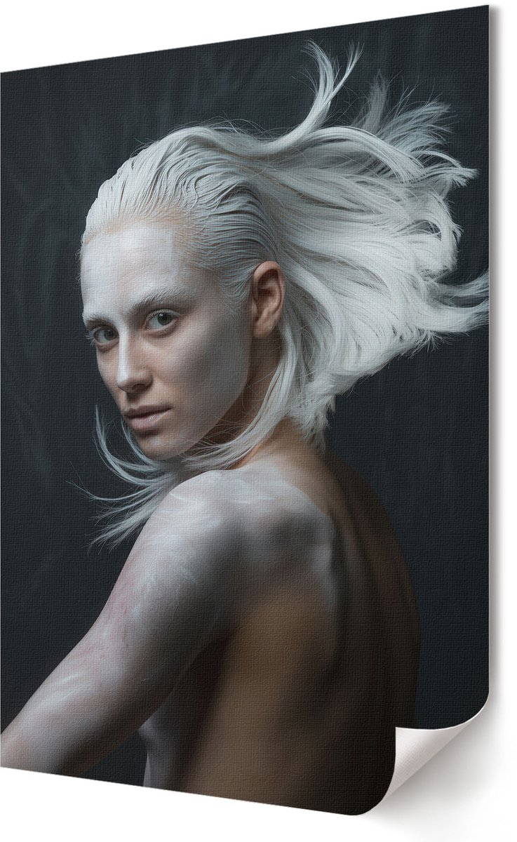 Coloray Polycanvas Wandposter - Artistiek Portret, Fotografie - 594 x 840 - Wit Design - Rechthoek - Canvasposter - Woonkamer - Expressief