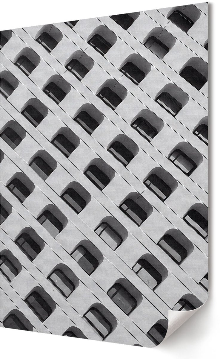 Coloray Polycanvas Poster - Interessante Architectuur, Fotografie - 594 x 840 - Wit Wandposter - Rechthoek - Muurdecoratie - Woonkamer - Modern