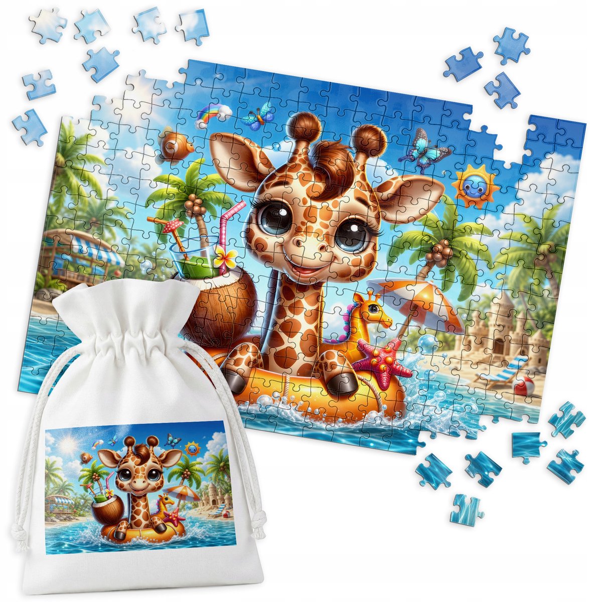 Traditionele Puzzel - 252 Stukjes - Strand, Kokos, Oceaan