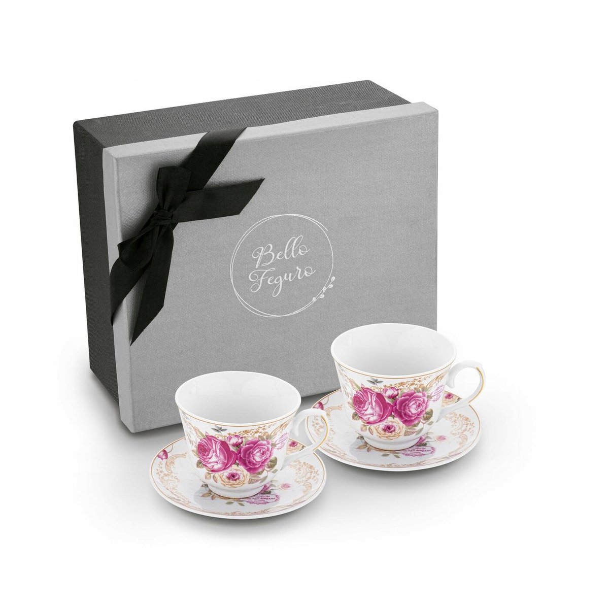 Set van 2 Koffie- en Theekopjes met Schotels 250 ml