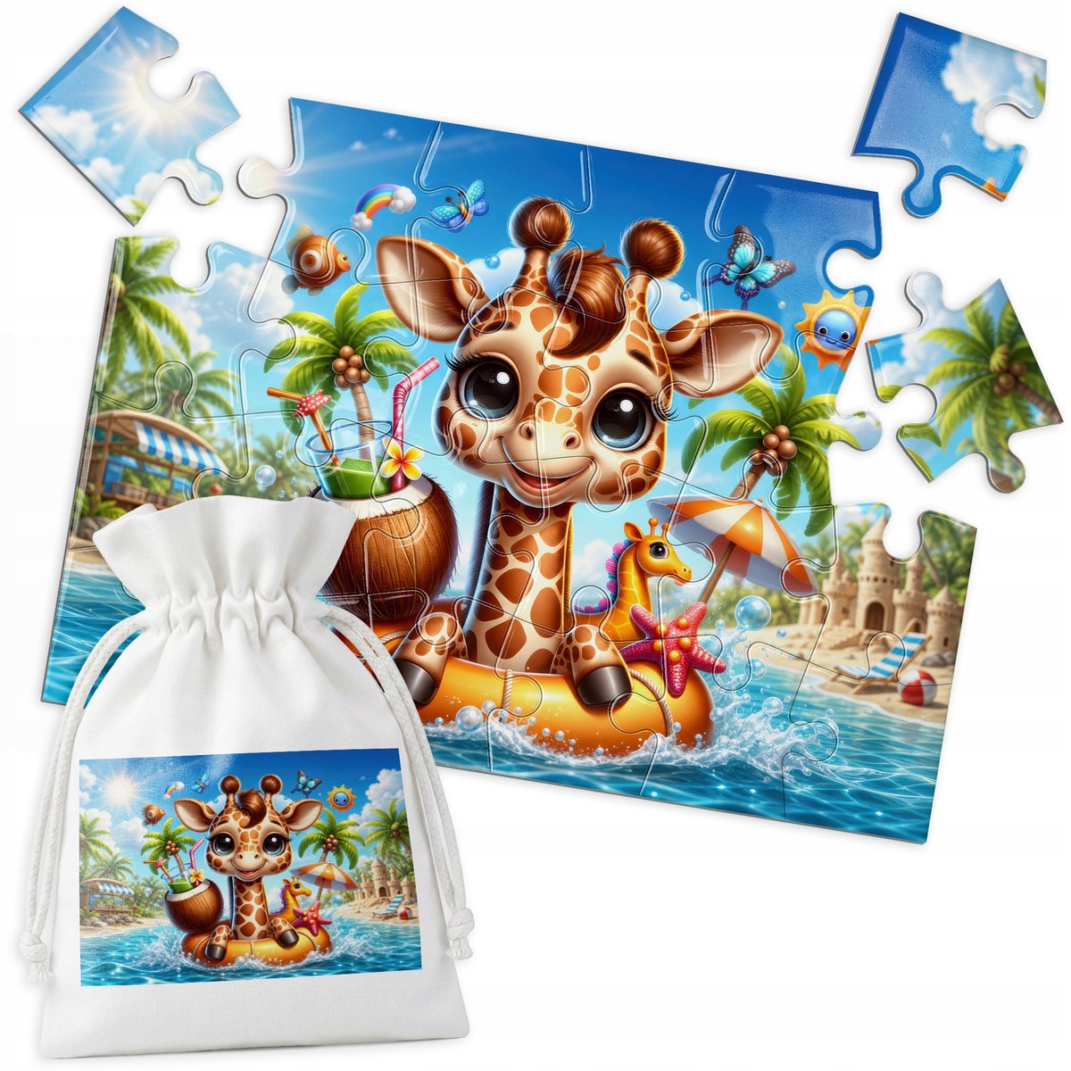 24-delige Puzzel: Strand, Kokos, Vakantie, Oceaan