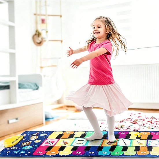 Piano Dansmat – Muzikale Dansmat – Pianomat – Muziekmat – Speelmat – Educatie voor jonge kinderen – Multifunctioneel speelgoed – Geschikt voor jongens en meisjes – 120*40*2,3 cm – Kinderspeelgoed — afbeelding 5
