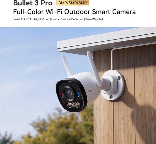 Imou Bullet 3 Pro - 2K Beveiligingscamera buiten - Nachtzicht in kleur van Imou — afbeelding 5