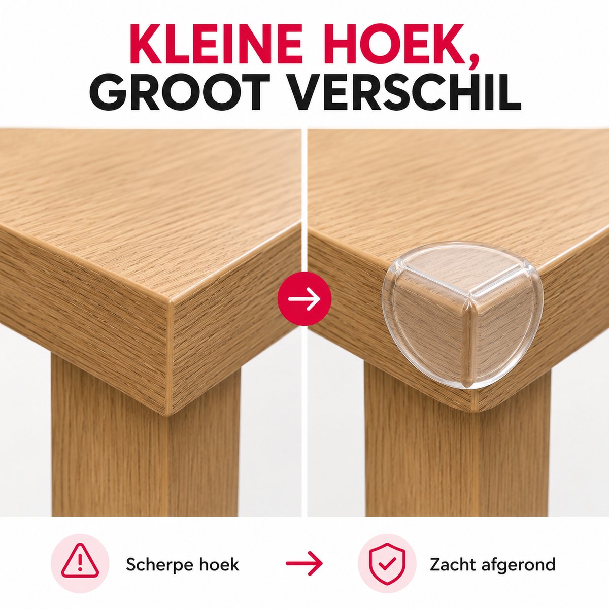 Eldur® Zelfklevende Hoekbeschermers Set 12 Stuks - Transparante Hoekbescherming - Baby & Kind Veiligheid - Meubel beschermhoeken - Tafelhoek Beschermers - Stootrand – foto 5