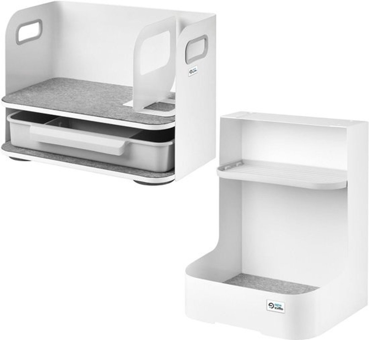 Bureau Organizer met Lade - Onder-bureau Organizer - Bureau Organiseren - Ruimtebesparende Set - 40x22x29 cm - Wit