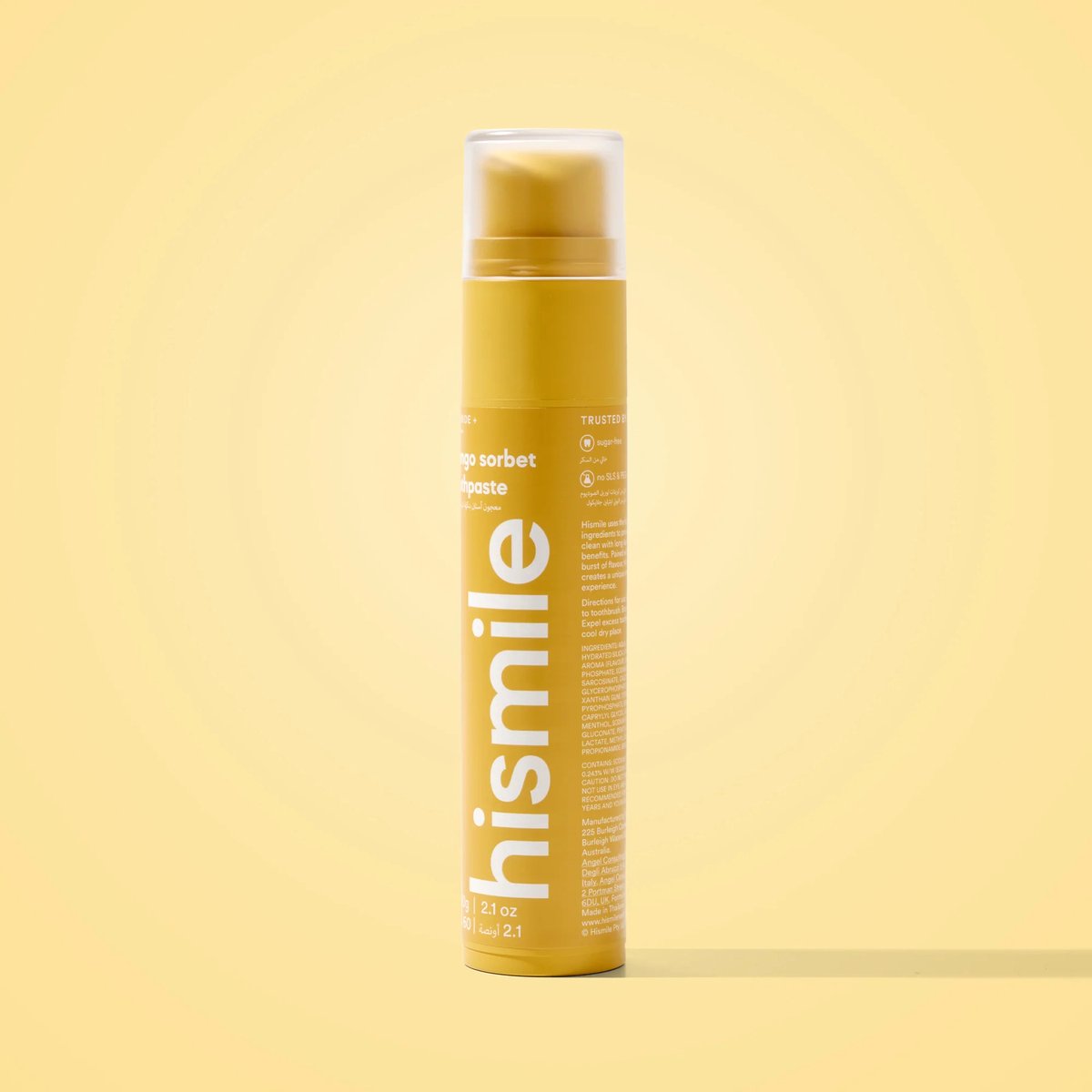 HiSmile - Mango Sorbet - Tandpasta - 2x60 gr - Fluoride+ - No SLS & PEGs