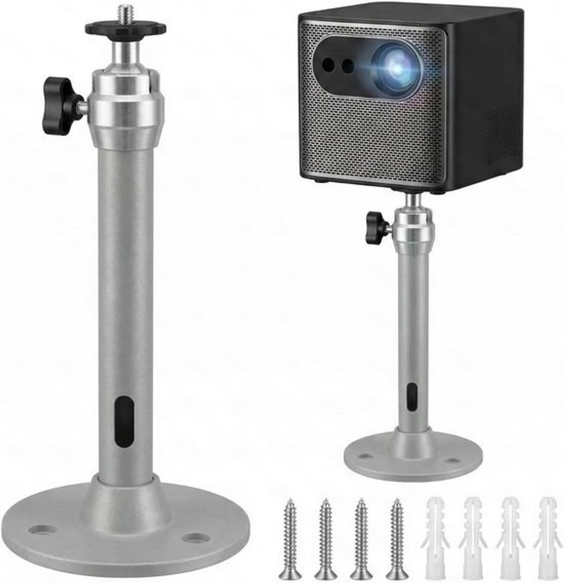 Projector Beugel - Projectorhouder Plafond - Thuisbioscoop Inrichten - Robuust Aluminium - 5 kg Draagvermogen - Grijs