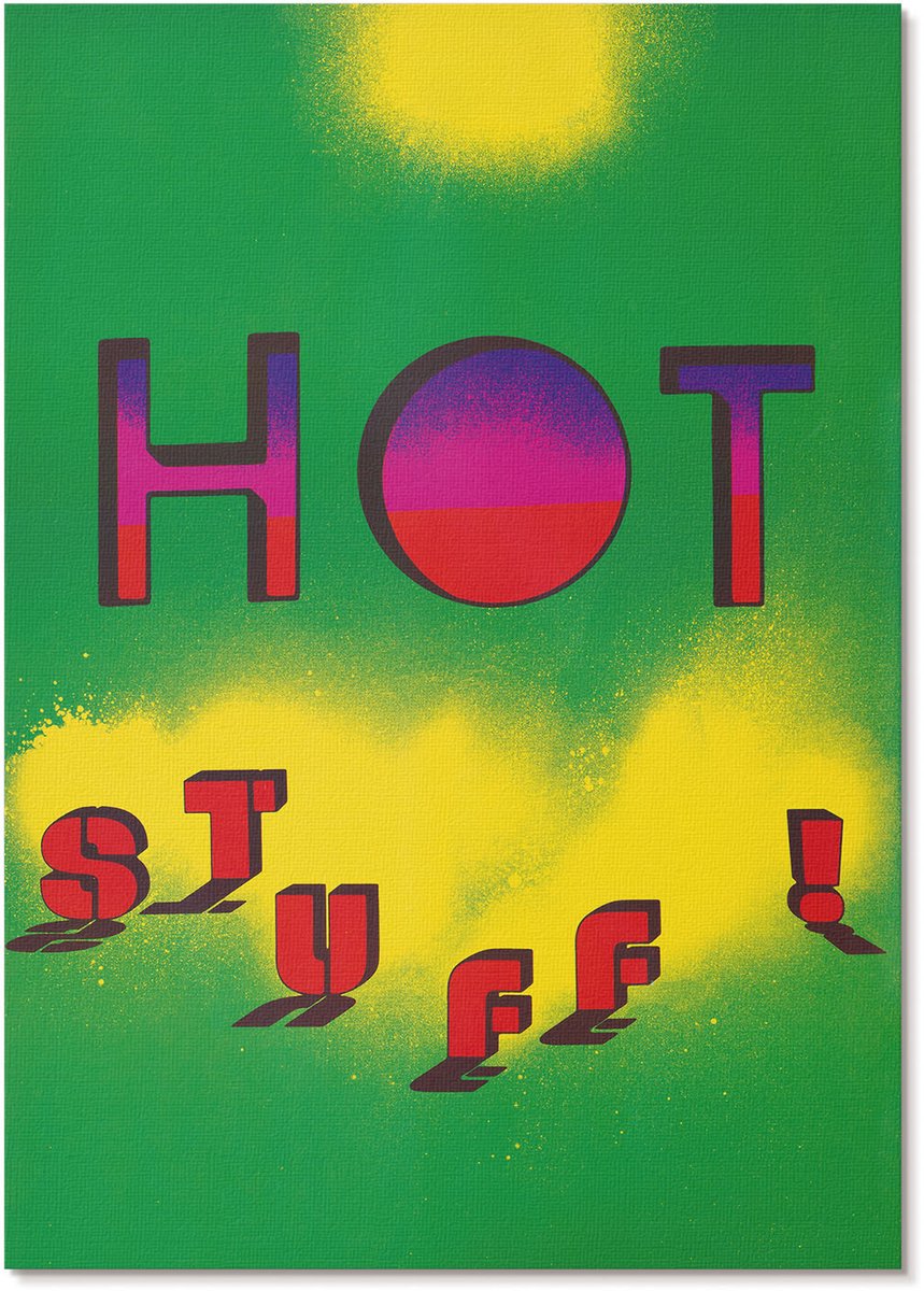 Tulup Polycanvas Wandposter - Heet Spul, Poster - A4 - Groen Decoratie - Rechthoek - Muurkunst - Woonkamer, Slaapkamer, Kantoor - Popcultuur