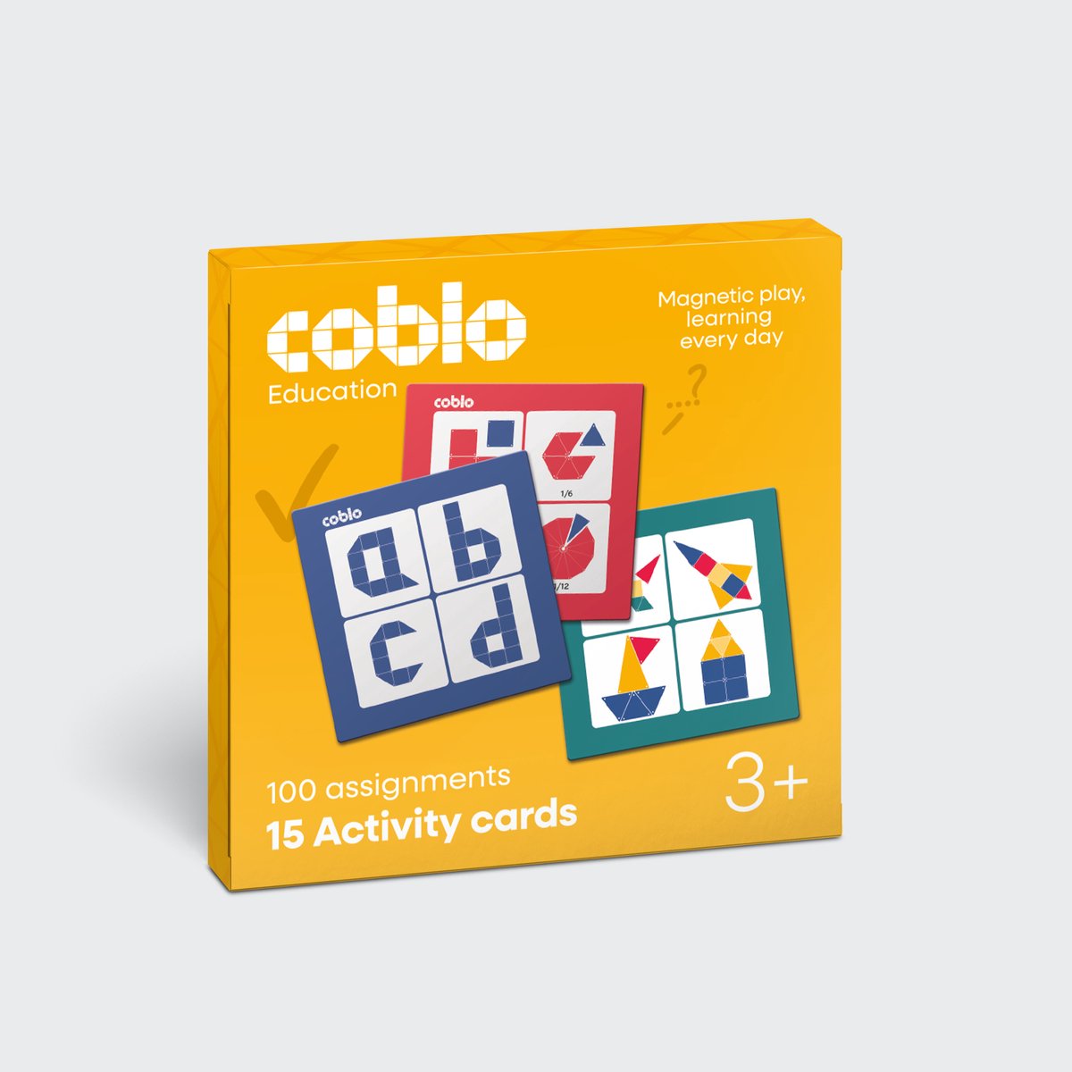 Magnetic Tiles – Activiteitenkaarten – 100 opdrachten – Uitbreiding voor Magnetische Tegels – Magnetisch speelgoed – Vanaf 3 jaar van Coblo in Meerkleurig – productfoto
